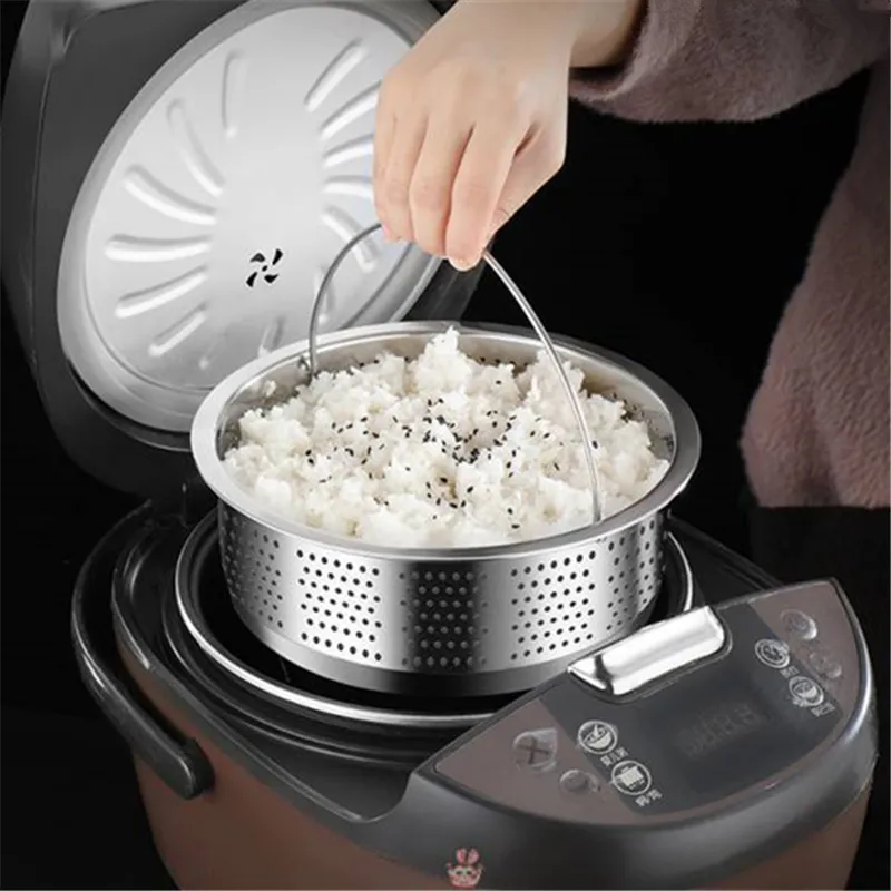 Kitchen Novel Stainless Steel Food Steamer Basket with Silicone