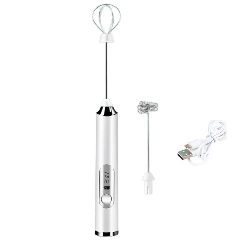 1set Usb Rechargeable Multifunctional Portable Electric Egg Beater