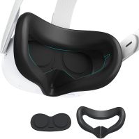 【 Shishi14】สำหรับ Meta/oculus Quest 2เคส VR แผ่นคลุมเลนส์หน้ากากล้างทำความสะอาดซิลิโคน VR แผ่นปิดตาหัวสำหรับ Oculus Quest 2อุปกรณ์เสริม