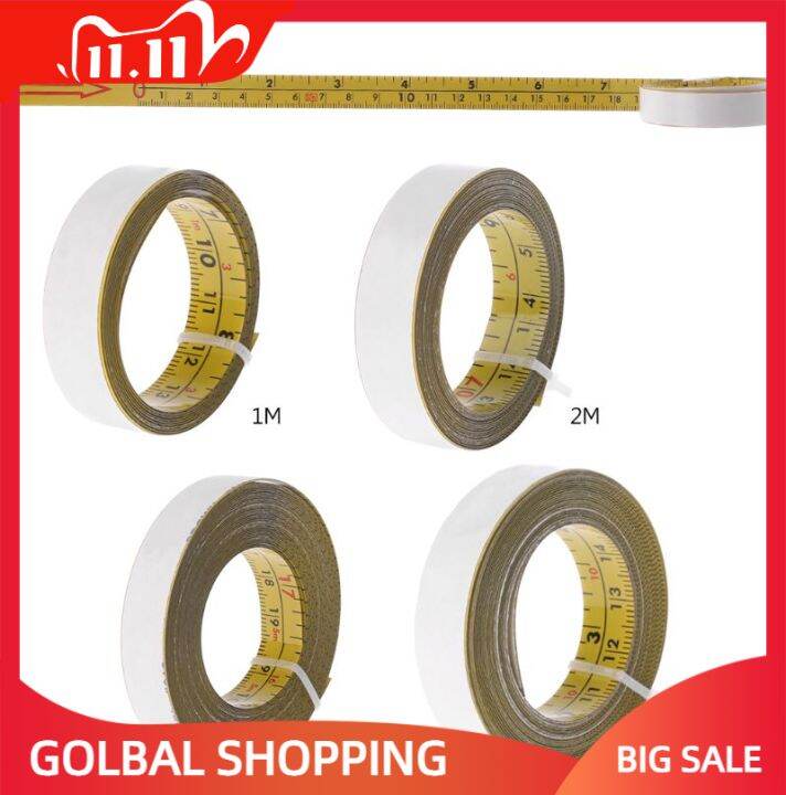 Inch & Metric Self Adhesive Tape Measure Steel Miter Saw Scale Miter