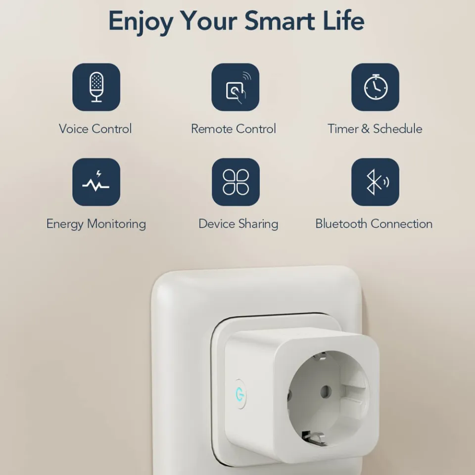 16A/20A eWeLink WiFi Smart EU Plug Socket,Remote Control Plug for