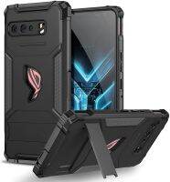 [RFDS]เคสสำหรับอัสซุส ROG Phone 3 ZS661KS เคสแอร์ทริกเกอร์เข้ากันได้กับขาตั้งปลั๊กกันฝุ่นเกรดทดสอบการป้องกันการตก