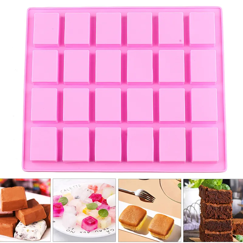 Square Silicone Mold, 126 Cavity Ice Cube Trays Candy Fudge Chocolate Jelly  Molds