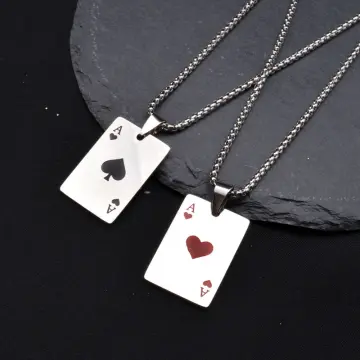 Men's Poker Card Pendant Necklace - BERNARD