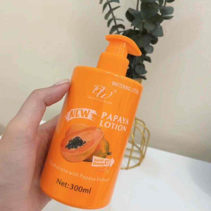 Papaya Lotion W/ Gluta Acid And Papaya Extract 300ml and Milk Whitening Hand&Body Lotion 300ml