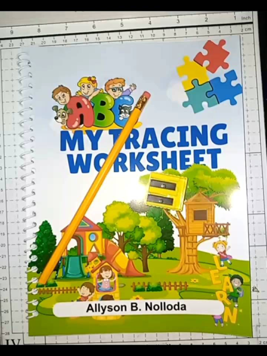 NAME TRACING WORKSHEET W/ FREE PENCIL & SHARPENER FOR KIDS (60 pages