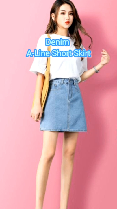 A line 2025 denim skirt xs