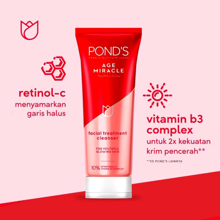 Ponds Age Miracle Facial Wash Anti Aging+Glowing with Retinol