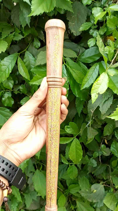 tongkat kayu bidara arab ukir sholawat thibbil qulub | Lazada Indonesia