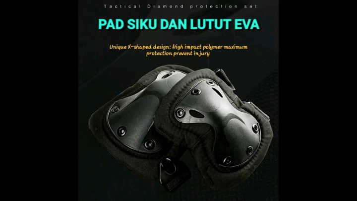 PAD SIKU DAN LUTUT TAKTIKAL 9MM KETUMPATAN TINGGI EVA TPU RINGAN NYLON ...