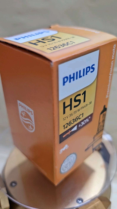 Philips Headlight Lamp 12636C1 HS1 12V 35/35W 30% Premium Motorcycle Lighting E - Foto 8