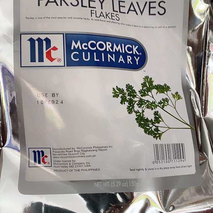 McCormick Parsley Leaves Flakes Foil Pack Large Servings On Hand Lazada PH