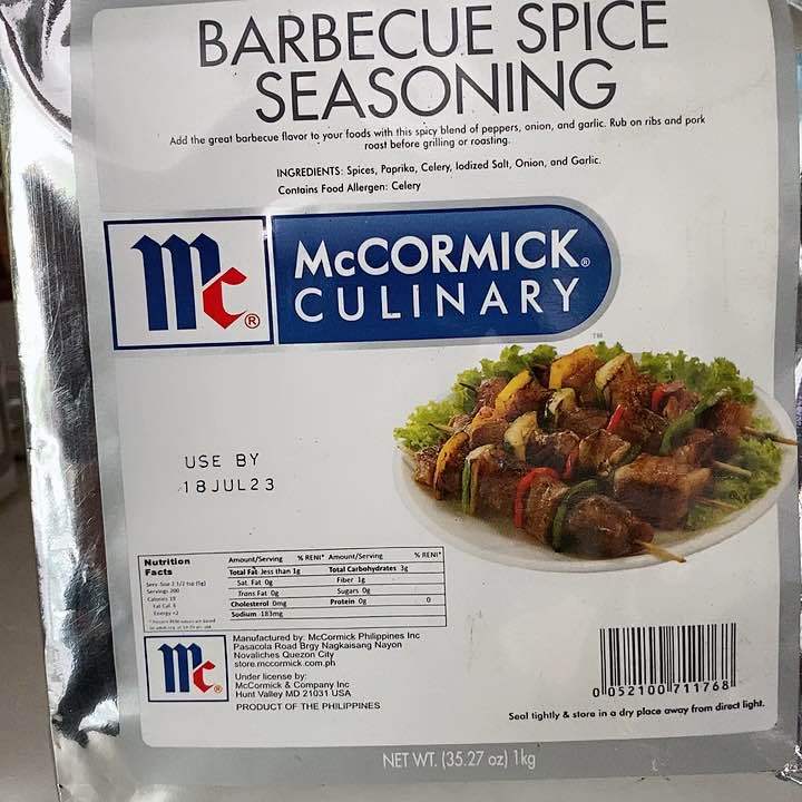 Mccormick Barbecue Spice 1kg Lazada Ph