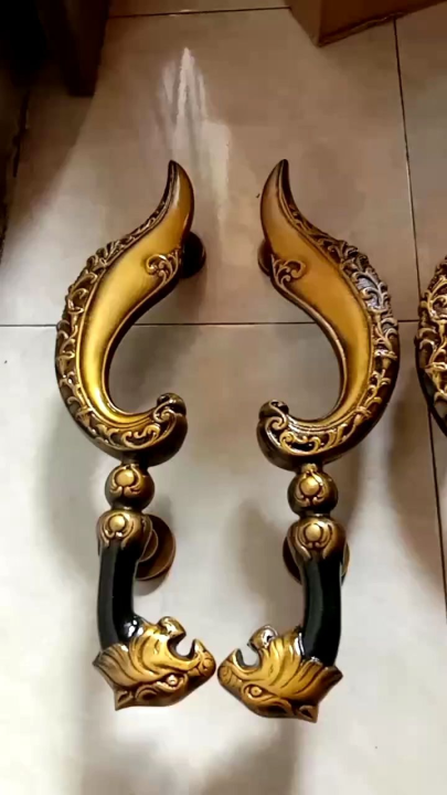Pegangan Pintu Rumah Kuningan Model Pusaka 50cm | Lazada Indonesia