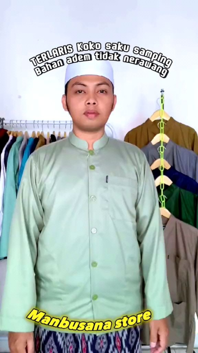 Grosir Baju Koko Habaib Dewasa Terbaru 2024 Bahan Adem Tidak Nerawang Polos Lengan Panjang Ammu