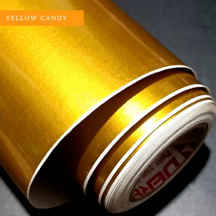 Sticker Skotlet Motor Kuning Metalik Candy Premium Scotlite Yellow