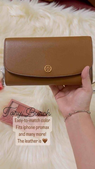Tory Burch Robinson Saffiano Leather Chain Wallet