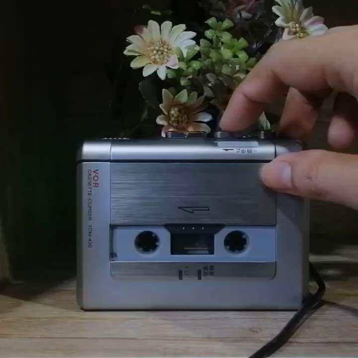 บางเบา กะทัดรัด) SONY TCM​-450 เครื่องเล่นเทป ทรงสวยมากๆ มีปัญหา