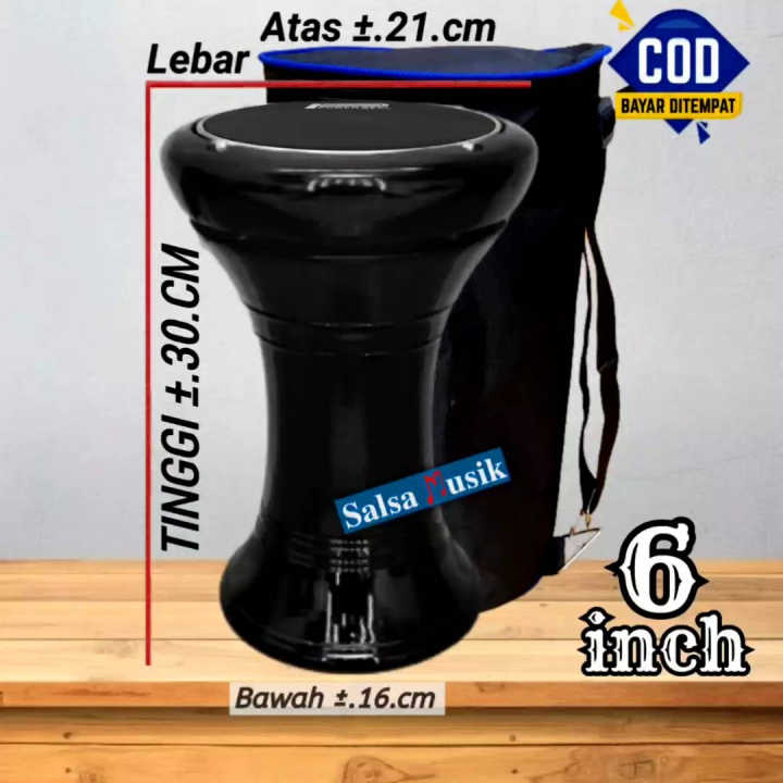 Darbuka Kayu Mini 6 inch Hitam Glos Mika Hitam Lazada Indonesia
