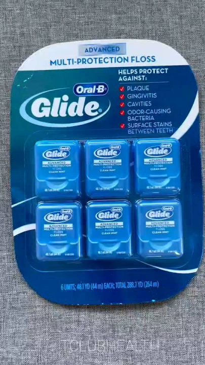 Oral B Glide ฿153/pcs ไหมขัดฟัน ออรัลบี ไกลด์ แอดวานซ์ ยาว 44 เมตรGlide ...