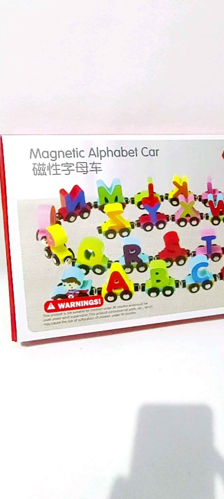 Magnetic Alphabet Car / Kereta Abjad / Mobil Huruf / Mainan edukasi ...