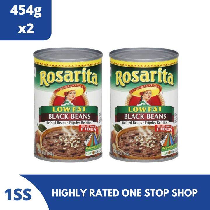 Rosarita Low Fat Refried Black Beans 454g x 2 Lazada PH