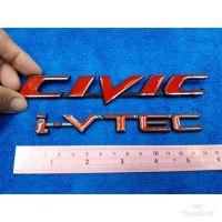 โลโก้ civic ivec สีแดงขอบดำ ชุด 2 ชิ้น