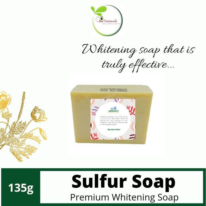 Sulfur Soap 🧼 Premium Whitening Soap 135g treat acne, dermatitis & scabies Lazada PH