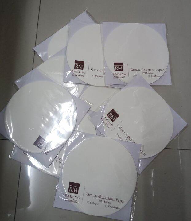 Grease Resistant Paper 8" Round (100 sheets) Lazada PH