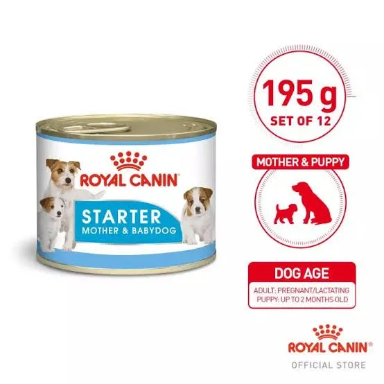 ROYAL CANIN STARTER MOTHER & BABYDOG 195G (4cans) DOG WET FOOD, for