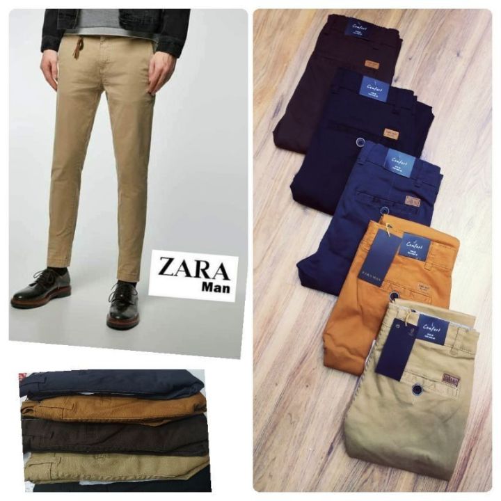 Zara Man Lycra Buckle Pants for Men » Buy online from ShopnSafe