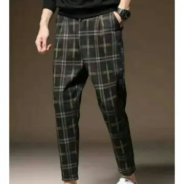 IUHOO Men's Trousers Plaid Pants For Men Slack Office Suit Pants Stripe New  2023 Slightly Pant