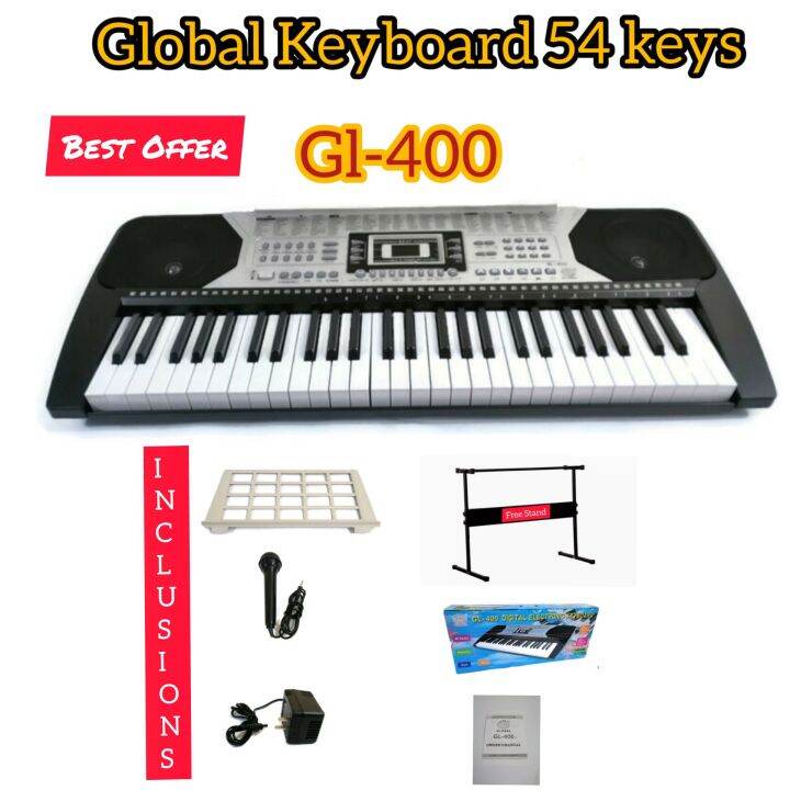 GL400 Electronic Keyboard with Free Stand and songbook Lazada PH