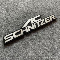 โลโก้ AC SCHNITZER BMW ชิ้นงานอลูมิเนียม ขนาด 16x3.5cm