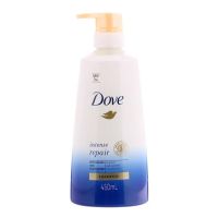 Dove Shampoo แชมพูโดฟหัวปั๊มขนาด 425 มล. Intense Repair (สีน้ำเงิน) แก้ปัญหาผมเสียอย่างตรงจุด  (1 ขวด)