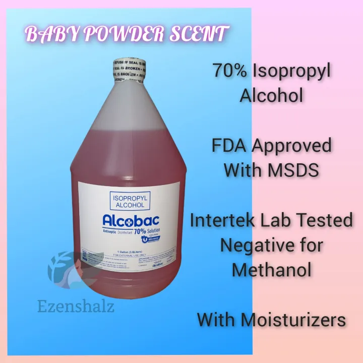 Alcobac 70 Isopropyl Alcohol Baby Powder Scent Lazada PH