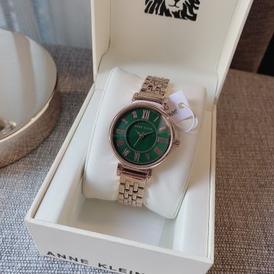 ✨ของแท้100%✨ นาฬิกาข้อมือ สีเขียว Anne Klein Womens AK/2158GNRG Rose Gold-Tone Bracelet Watch