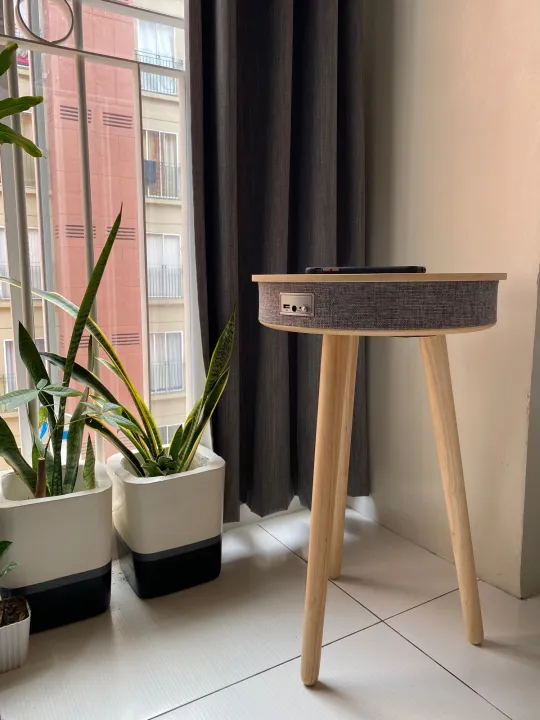 Nordic Side table Bluetooth Speaker with Wireless Charging Lazada PH