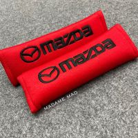 ปลอกหุ้มเบลท์ ที่หุ้มสายคาดเบลท์ ลาย MAZDA สีแดง