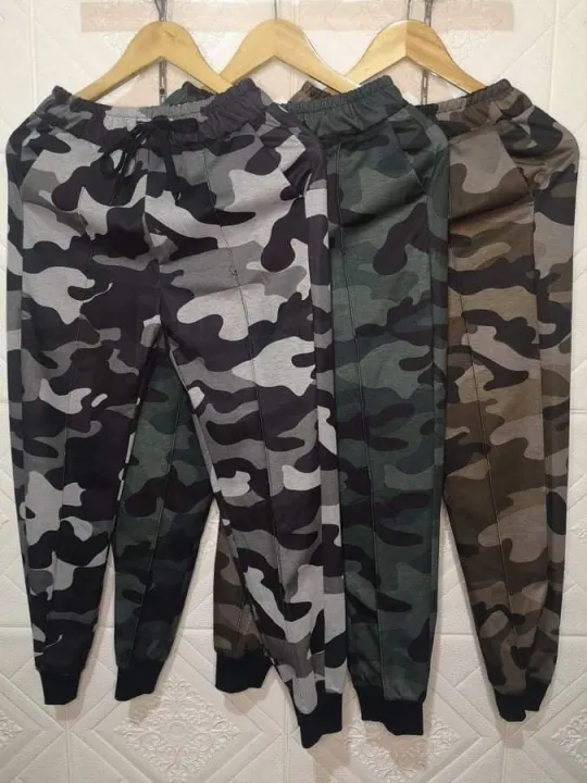 army printed joggers