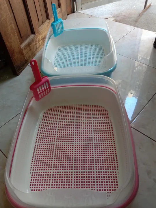 Cat Litter Box with Strainer/Sifter (Large) & Scooper Lazada PH