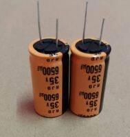 คาปาซิเตอร์  6500UF 35V 105C° ขนาด18×35mm ขายแพค2ตัว60บ.