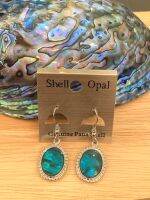 ต่างหู shell opal ทำจากเปลือกหอย เป๋าหื้อนิวซีแลนด์