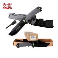 มีดใบตายเดินป่า Ganzo Hunting Survival Knife กานโซ่ รุ่น G-8012GY ด้ามสีเทา ของแท้ 100%