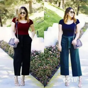 Off shoulder with square pants  Cropped Pants Outfits Ideas  How To Wear  Crop Pants  Crop Pants Outfit 