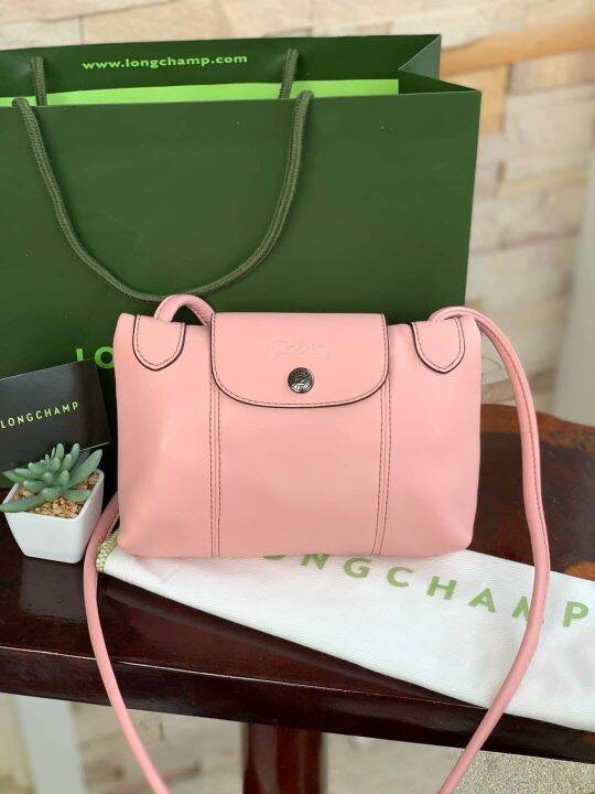 Longchamp Le Pliage Cuir Crossbody Bag Lazada.co.th