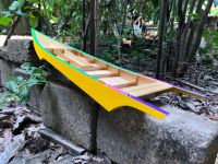 Rc boat เรือบังคับ เรือสองตอน (ลำเปล่า) (เหลือง) ขนาด 70 cm