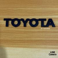 โลโก้* TOYOTA ติดฝาท้าย Toyota สีดำ ขนาด* 2.8 x 16 cm