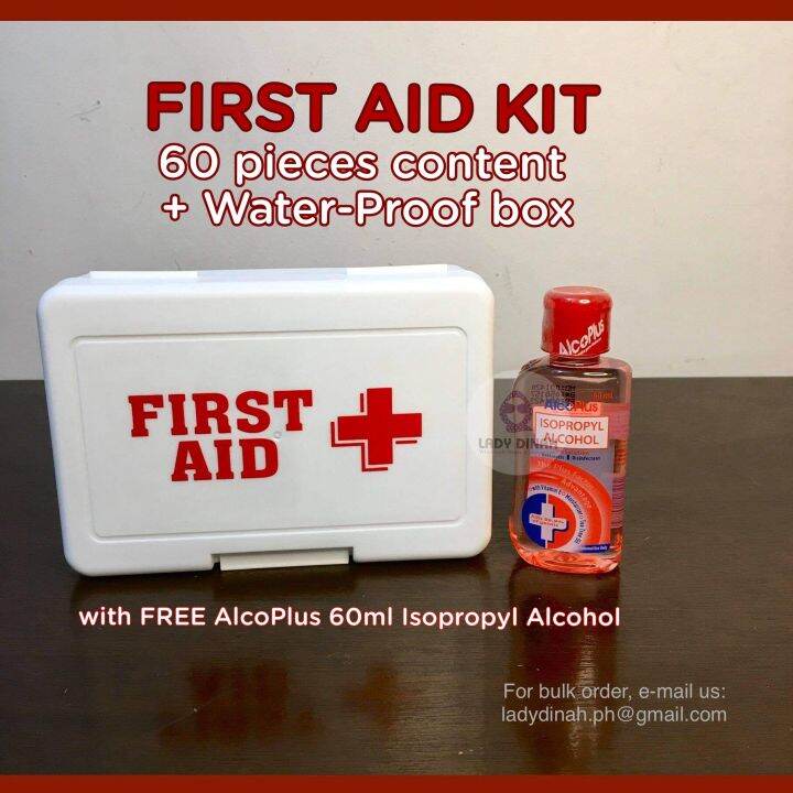 First Aid Kit (60pc Emergency Paraphernalia + WaterProof/Floodproof