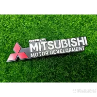 (1ชิ้น) โลโก้ MITSUBISHI ทำจากอลูมิเนียม กว้าง16.0cm สูง3.7cm